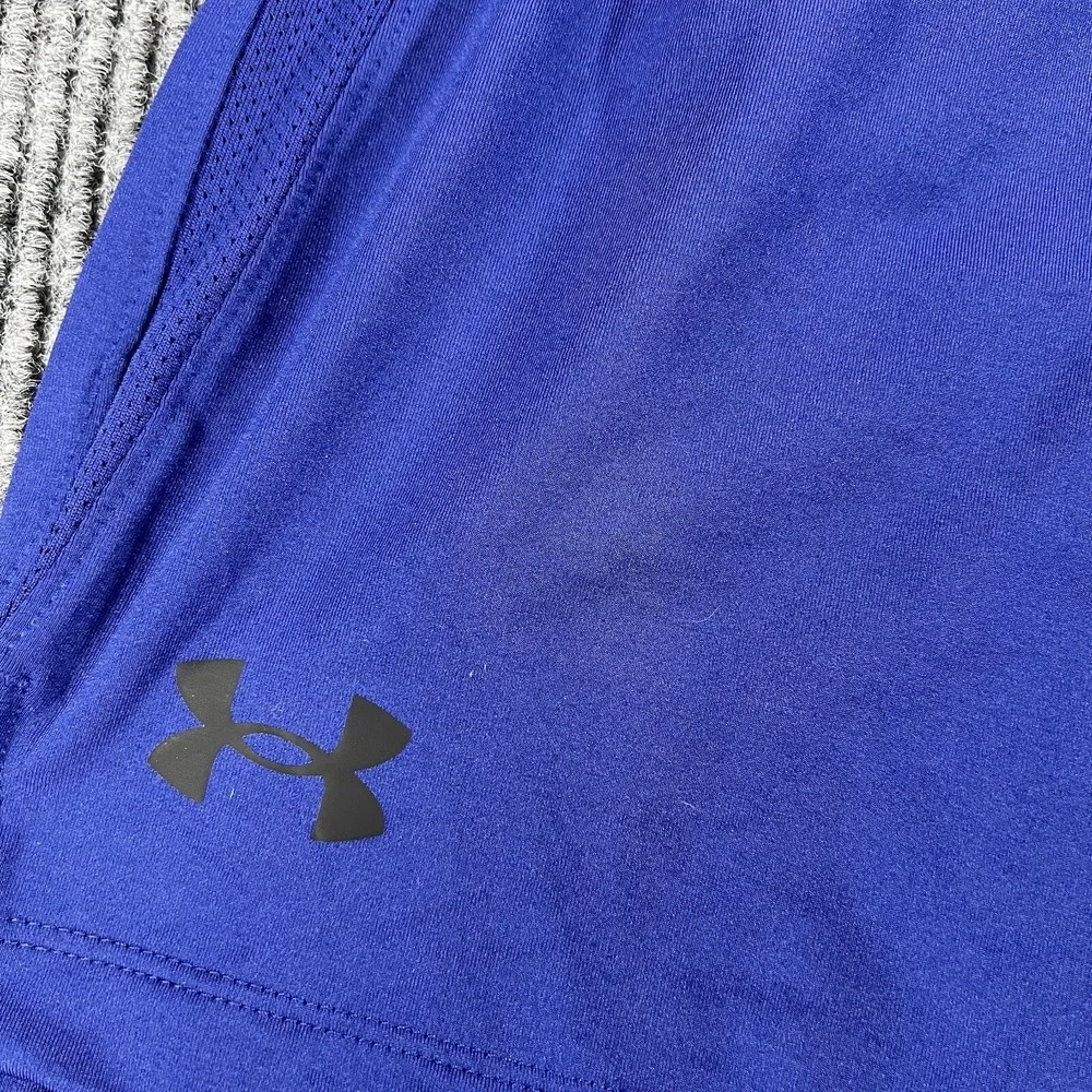 Under Armour Shorts Mens Small Purple Drawstring Athletic Pockets Gym